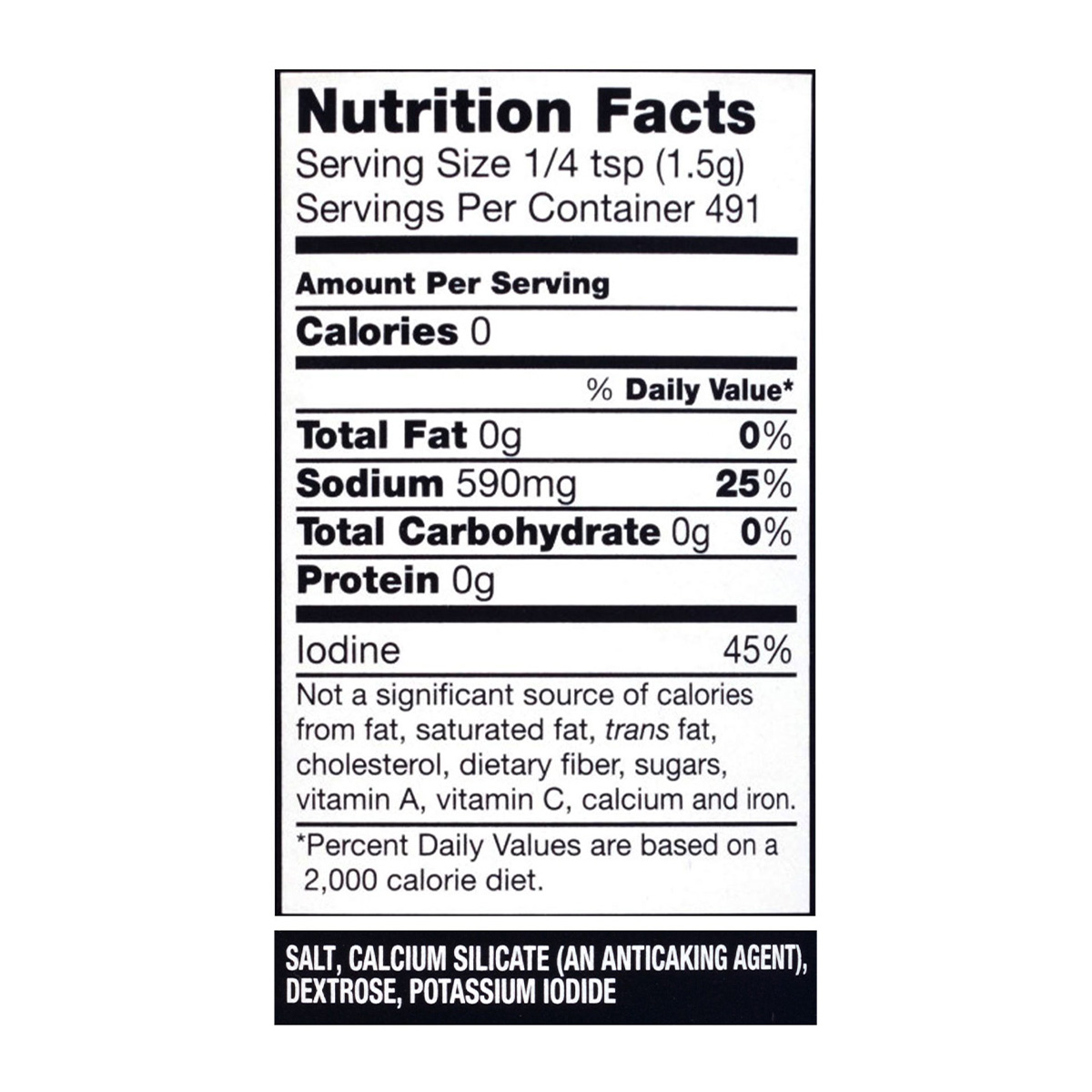 Muối I-Ốt Morton Iodized Salt, Hộp 737g (26 Oz.)