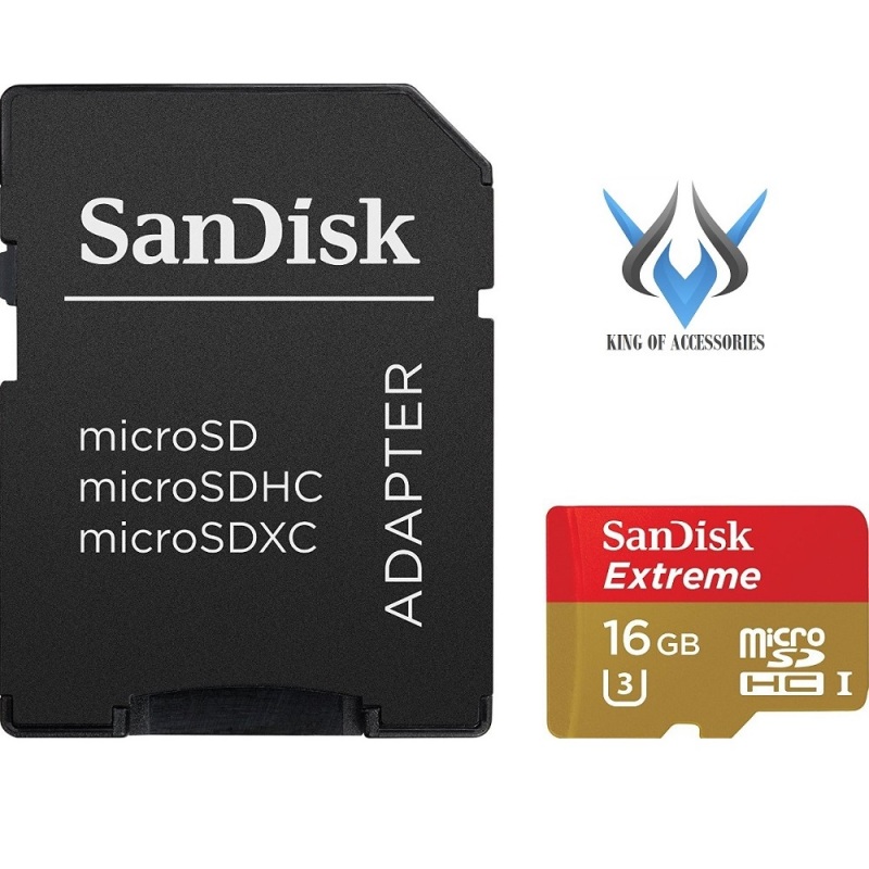 Thẻ Nhớ MicroSDHC SanDisk Extreme UHS-I U3 4K 600x 16GB 90MB/s - Không Box (Vàng)