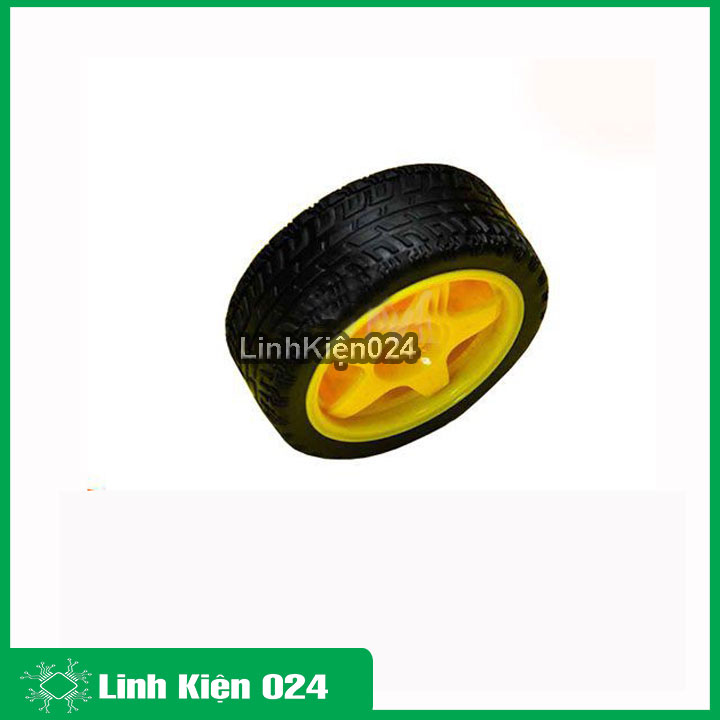 Bánh xe robot màu vàng 66mm
