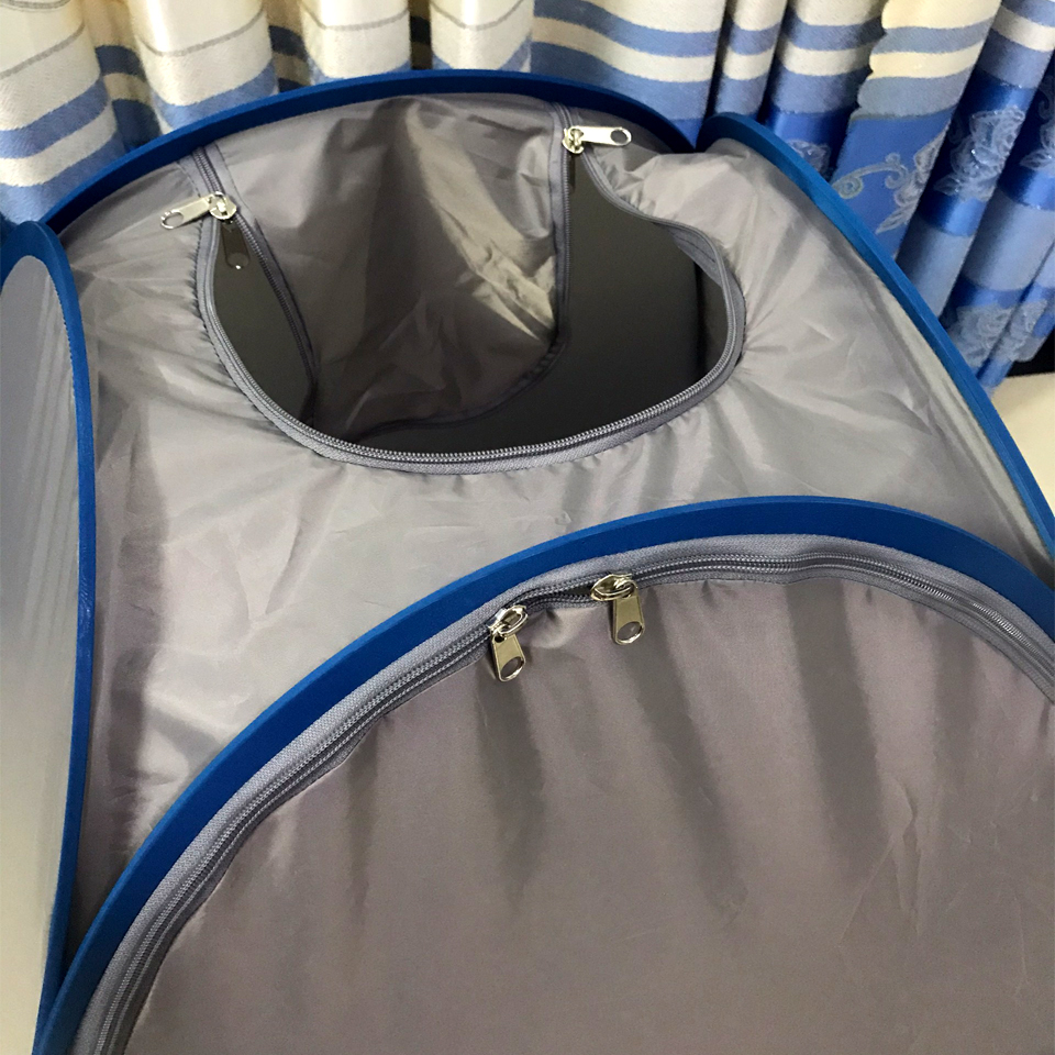 Combo lều xông hơi chui đầu+Ghế+Xô+Đệm ghế