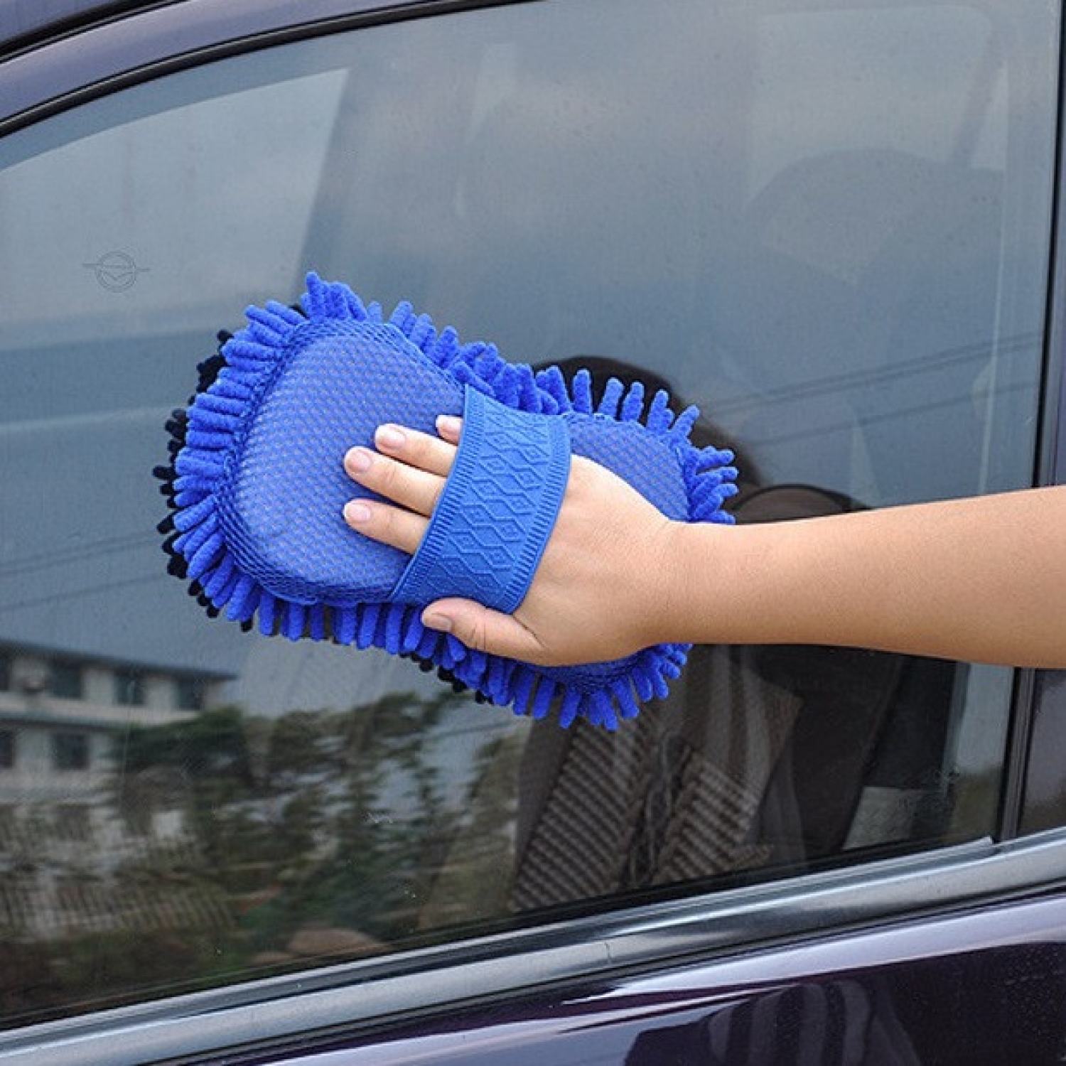 Miếng san hô rửa xe Microfiber siêu mịn tiện dụng (màu sắc ngẫu nhiên)