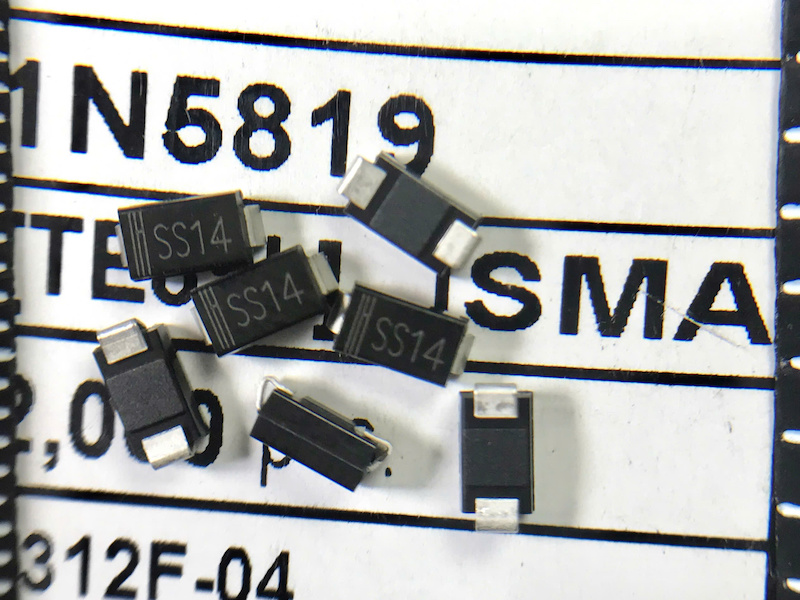 Combo 50 con 1N5819, IN5819, SS14 Diode 40V/1A SMA
