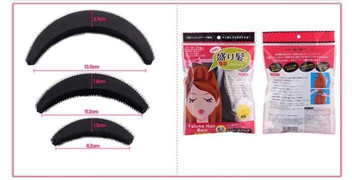 [HCM]Set 3 miếng đệm phồng tóc tạo kiểu cho tóc (đen)