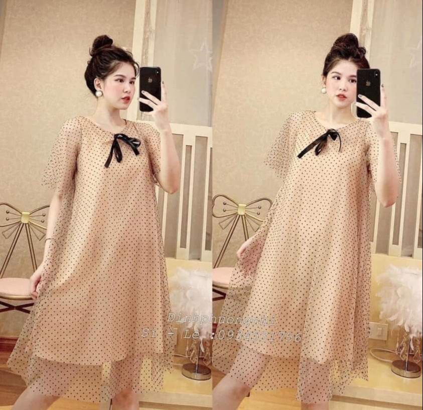 Váy đi biển, đầm suông dáng dài che bụng,che khuyến điểm cá tính-đồ biển cho mẹ bầu