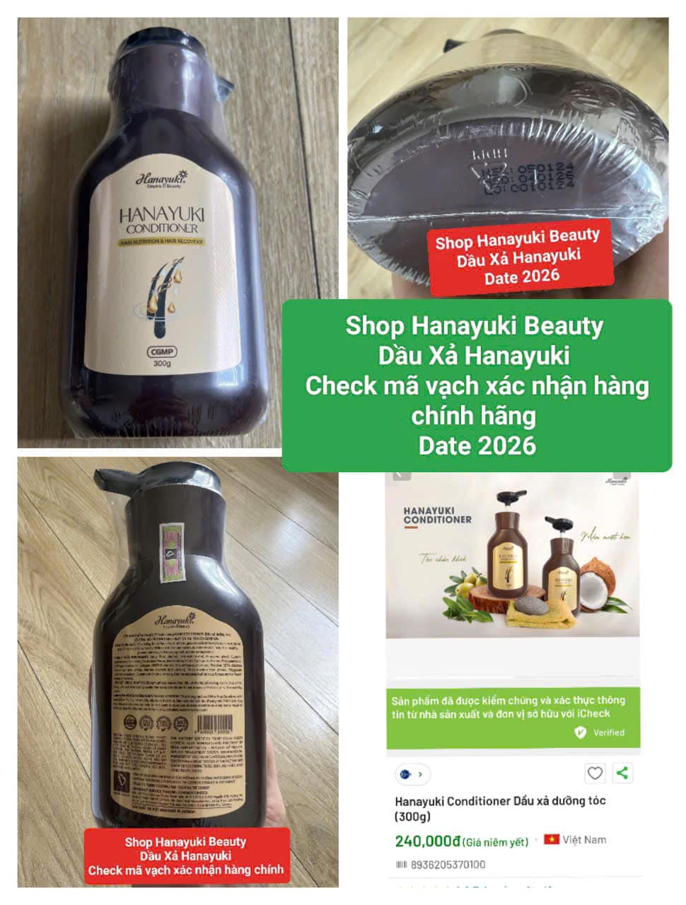 [Chính hãng Hanayuki-Date 2026] DẦU XẢ HANAYUKI CONDITIONER