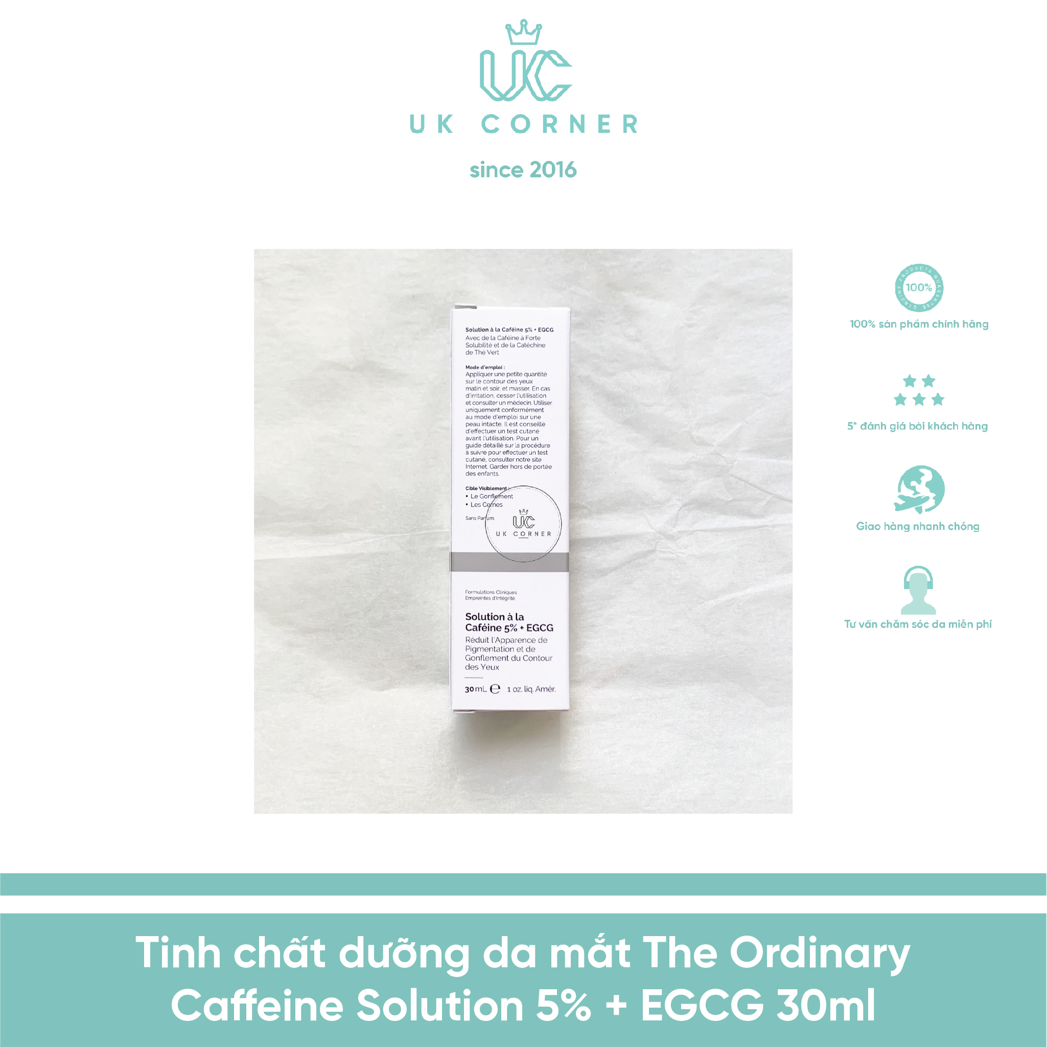 [Serum] Tinh chất dưỡng da mắt The Ordinary Caffeine Solution 5% + EGCG 30ml