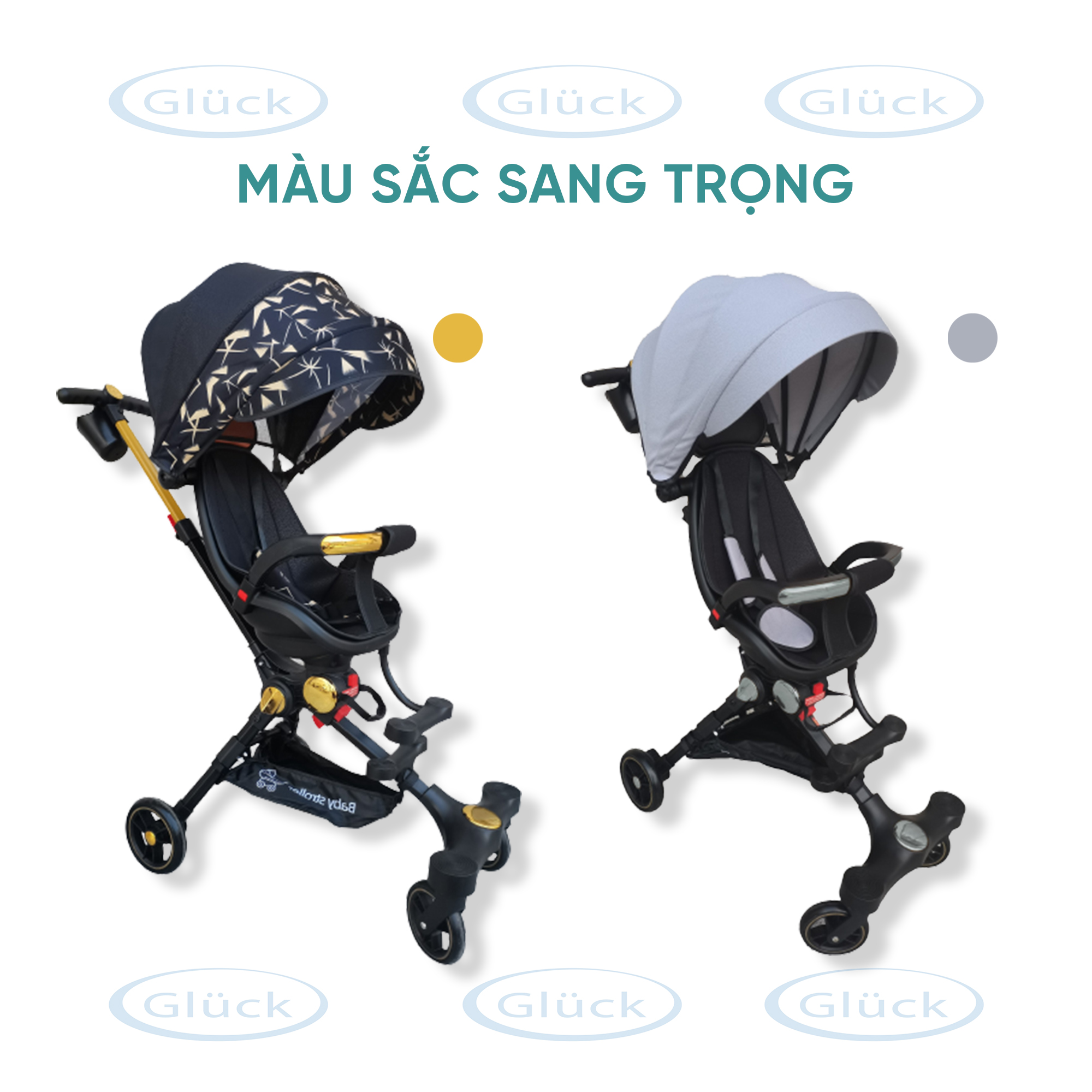 Xe nôi đẩy mini cho bé Gluck Baby G8