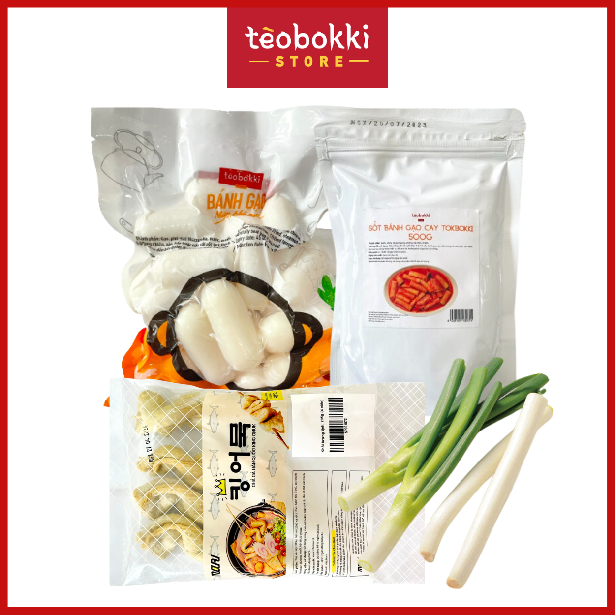 [SHIP HCM] Combo nấu tokbokki nhân phô mai