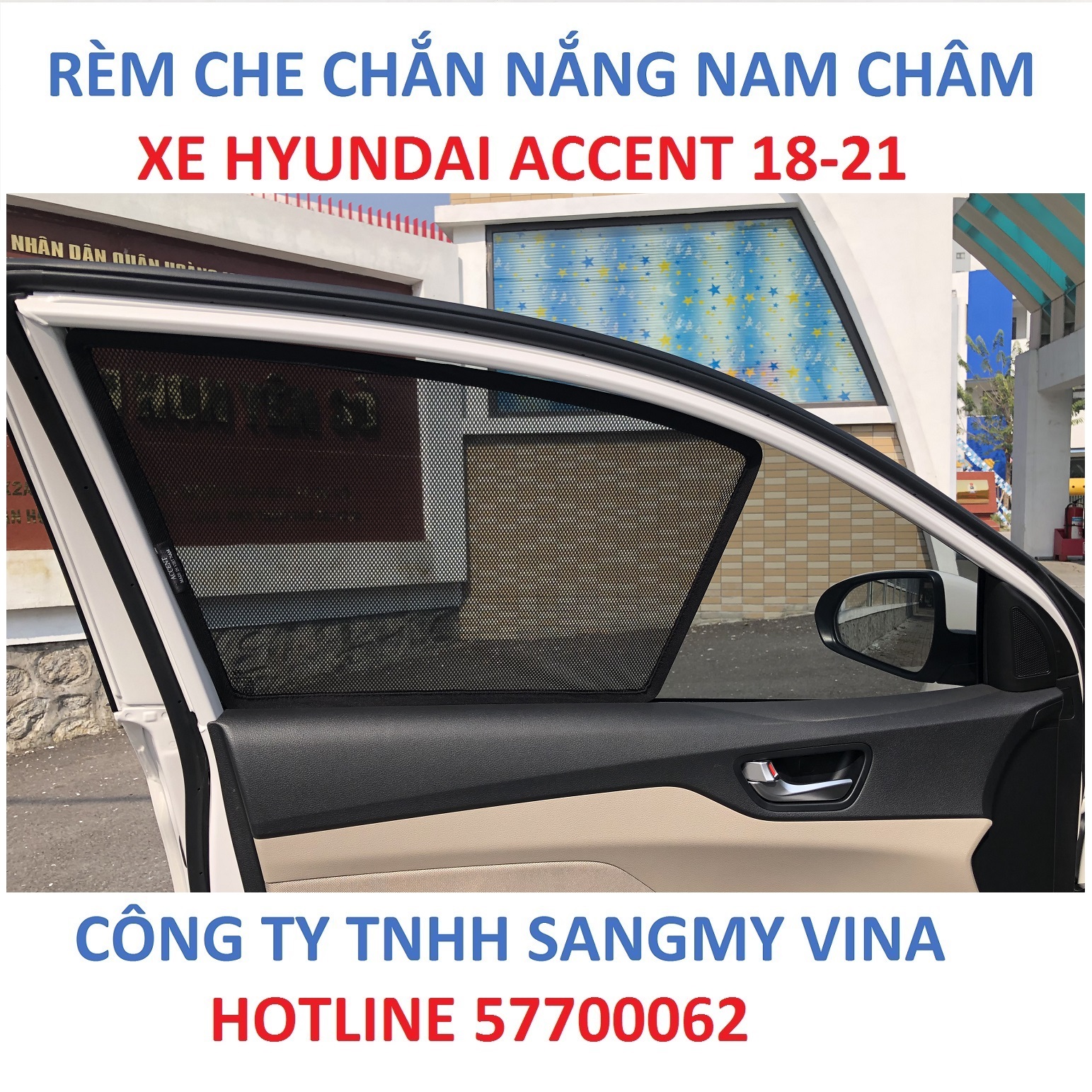 rèm che chắn nắng nam châm xe hyundai accent 2017-2021
