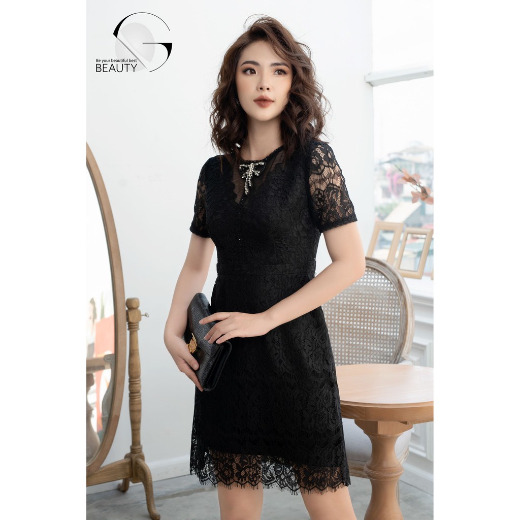 G Beauty Đầm Ren Đen Cao Cấp