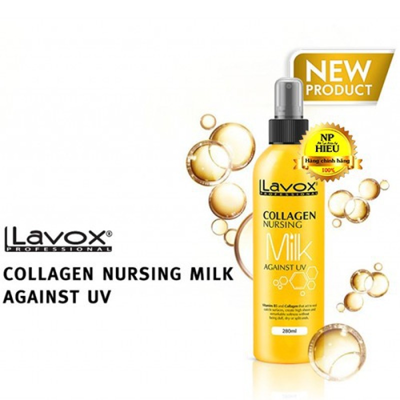 [280ml] Xịt Dưỡng Collagen Chống Tia UV Siêu Bảo Vệ Tóc Lavox (màu vàng) giá rẻ