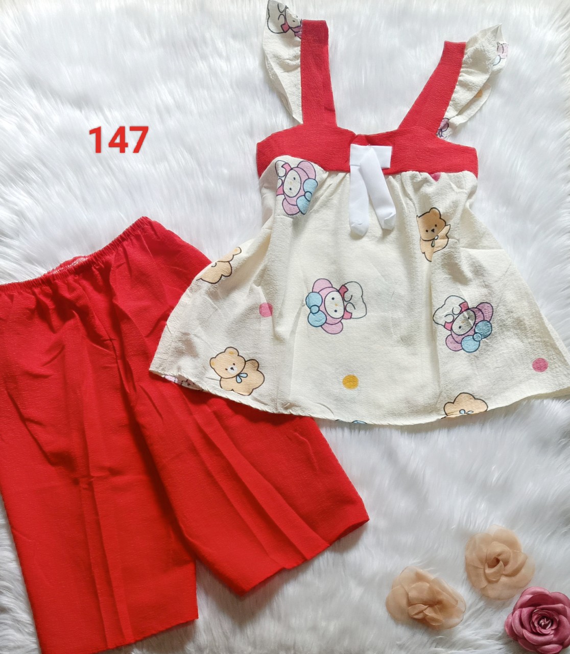 Bộ đũi xốp lững mặc nhà nữ, 35kg đến 55kg, ảnh thật