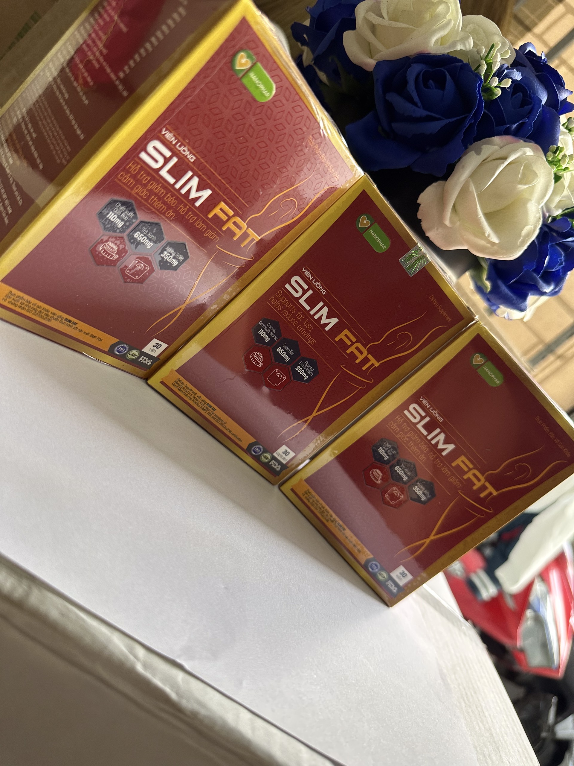 (CHÍNH HÃNG) GIẢM CÂN GIẢM MỠ SLIM FAT ( HỘP 30 VIÊN )