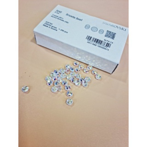 5 VIÊN ĐÁ PHA LÊ BÁNH CAM SWAROVSKI 8mm & 6mm