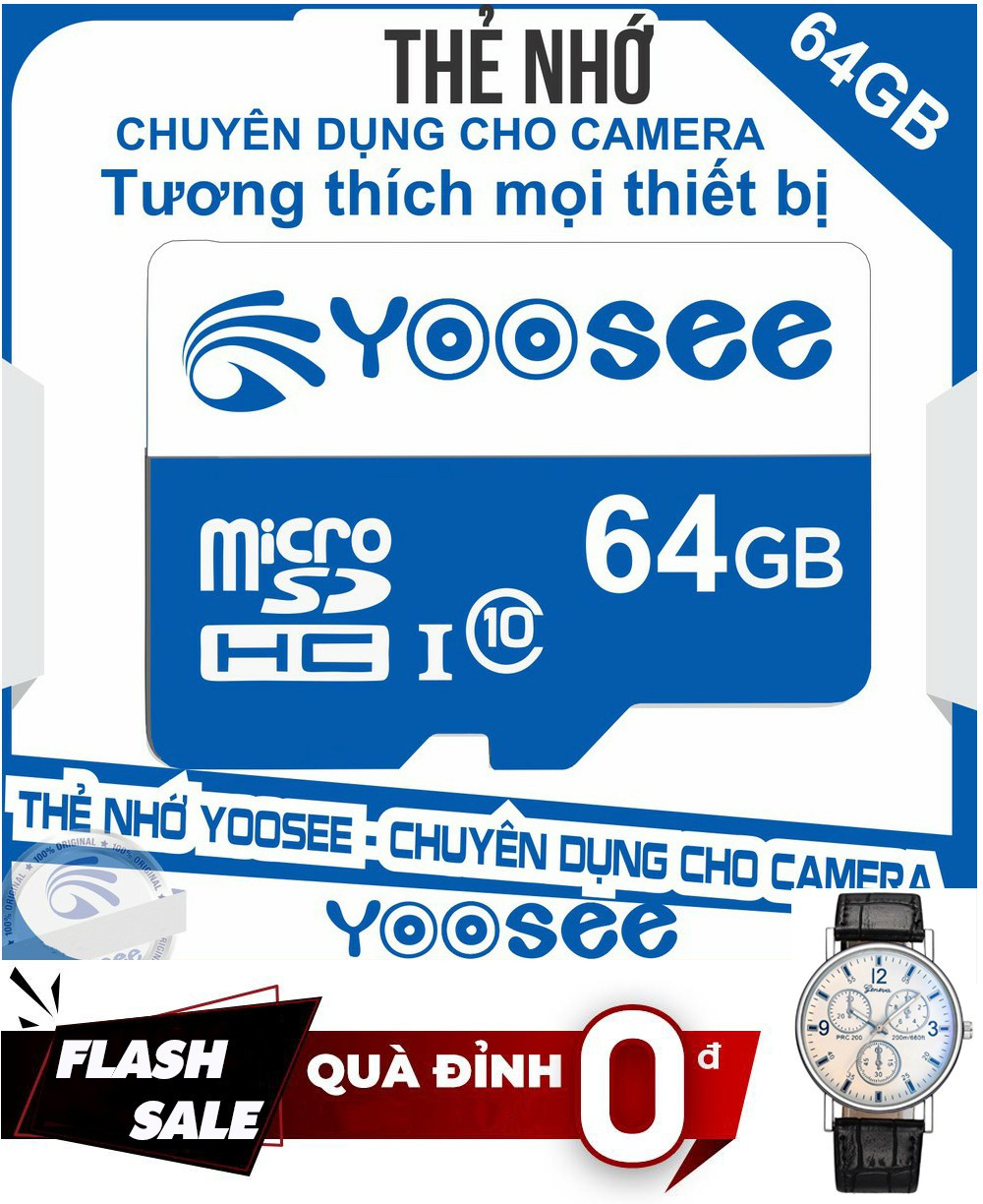 Thẻ nhớ yoosee class 10 32gb-64gb bảo hành 12 tháng