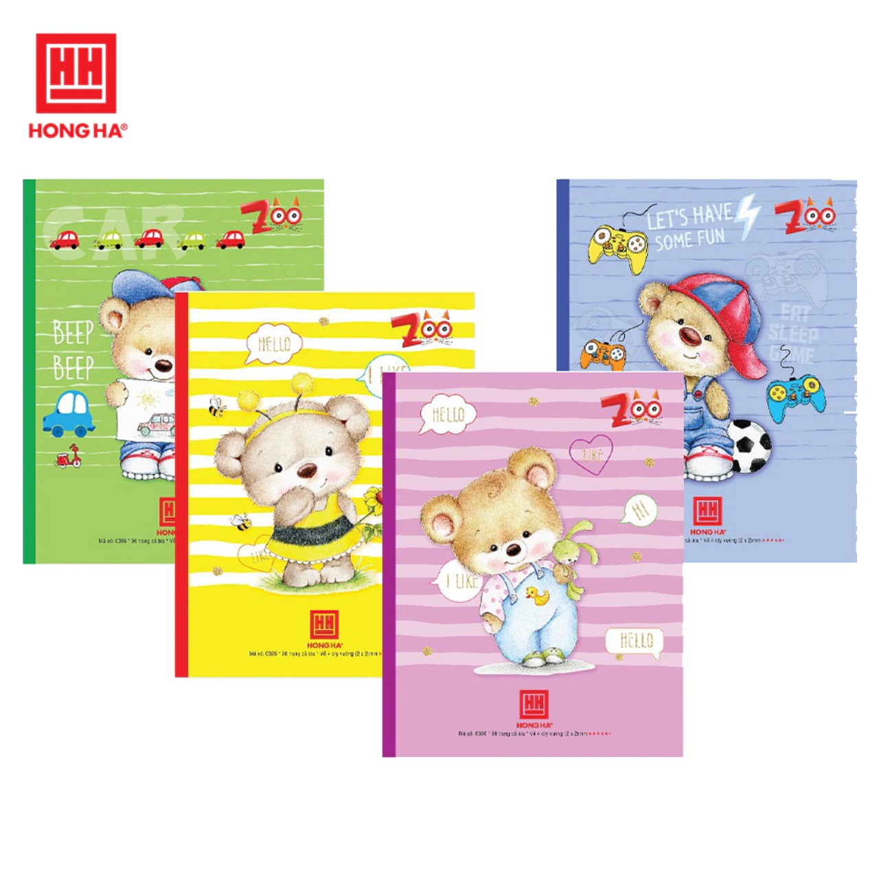 Tập 4 ô ly 96 trang Hồng Hà Class Zoo dành cho học sinh miền Trung - Nam