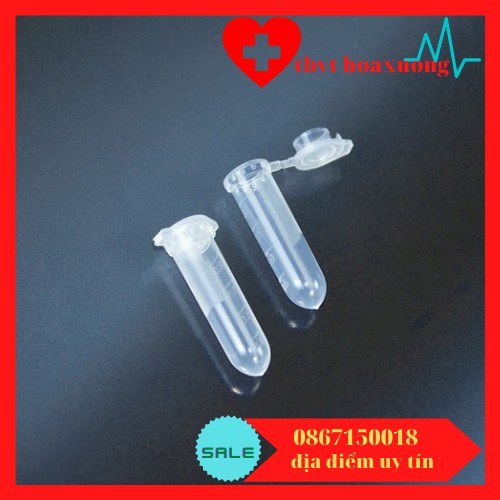 [giá rẻ] Ống ly tâm 2ml đáy tròn -ống Eppendorf 2ml - Túi 500 cái