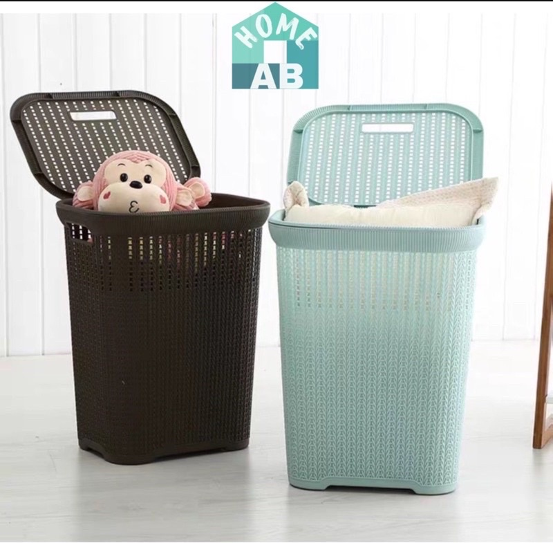 Sọt đựng quần áo có nắp kiểu hàn quốc-gth mart