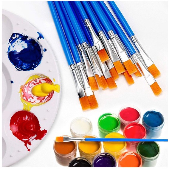 Cọ Vẽ Tranh màu nước, màu acrylic, sơn dầu bằng sợi nylon 0.7x17cm