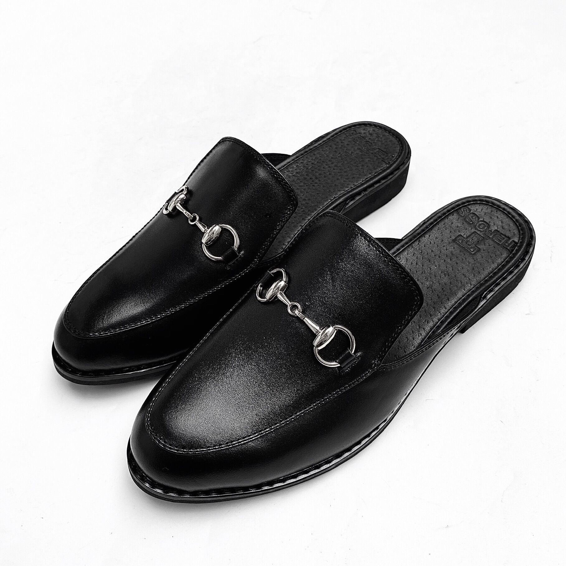 Giày Sục Da Pu Pu Cao Cấp Unisex TEFOSS HT751 Đen Size 35-45 Cá Tính