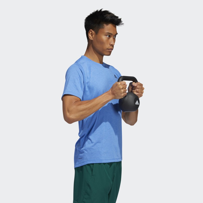 [CHÍNH HÃNG] Adidas TRAINING FreeLift Sport Prime Heather Tee Blue FL4633