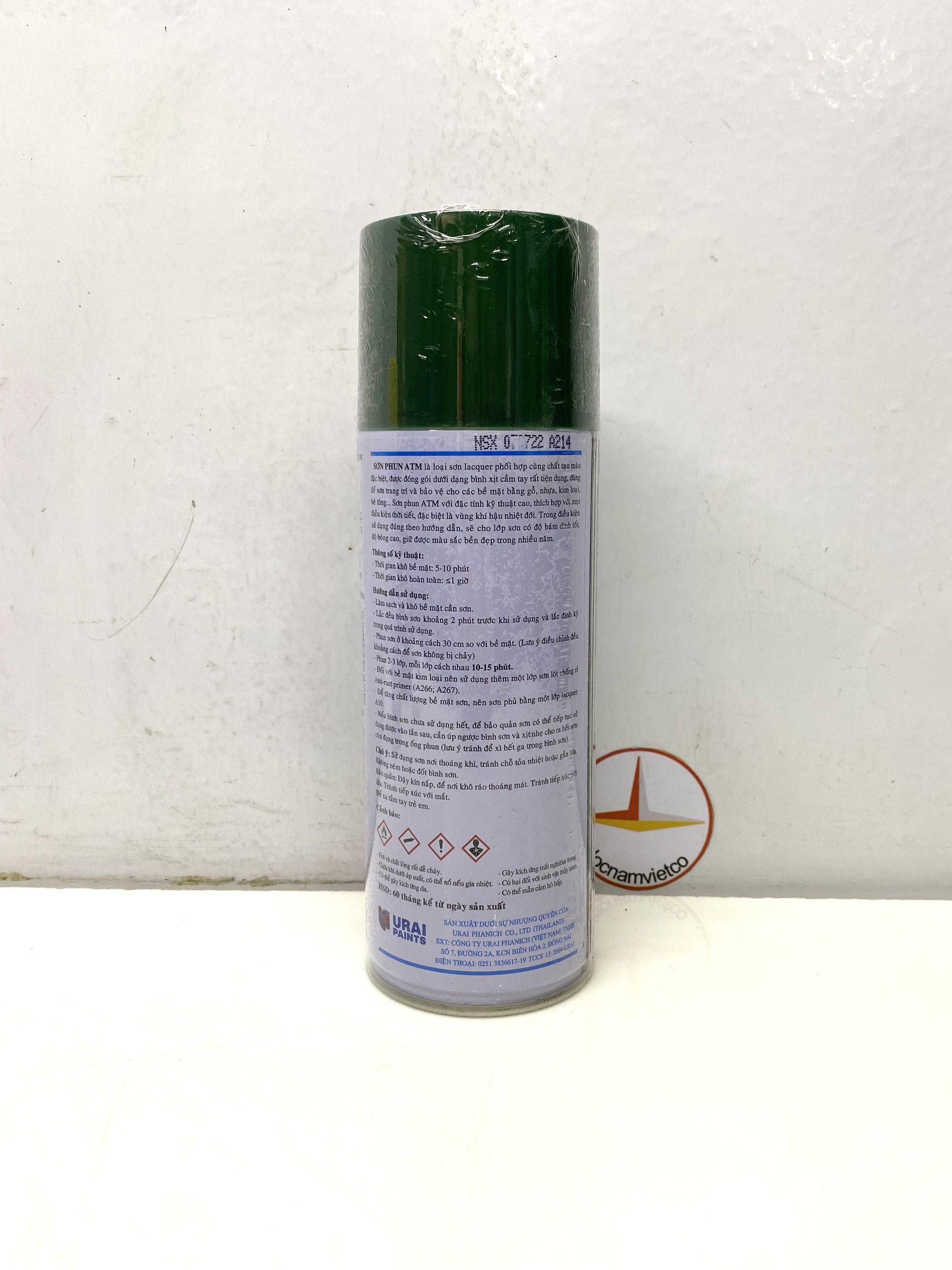 Sơn phun, sơn xịt ATM màu xanh green A214