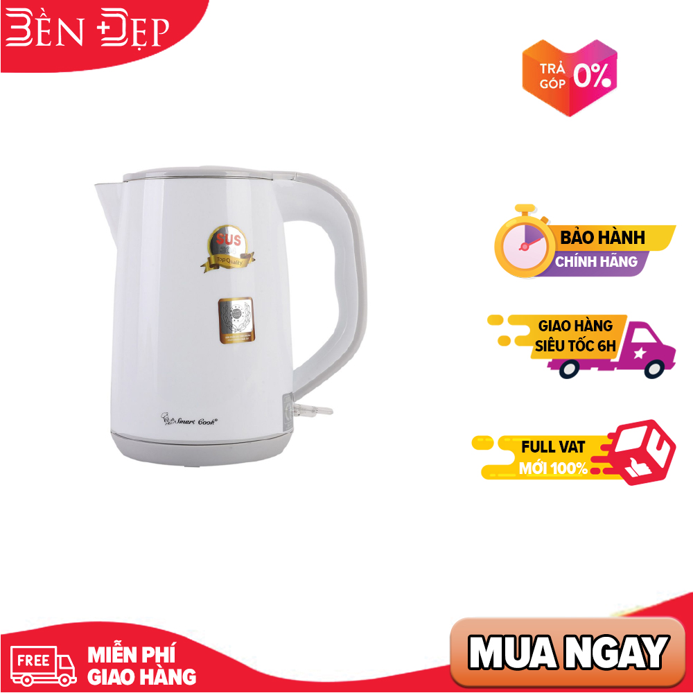 Ấm đun nước siêu tốc Smartcook 1.5L KES-0219 (Giá áp dụng giao tại HN, HCM& các tỉnh liên hệ shop)