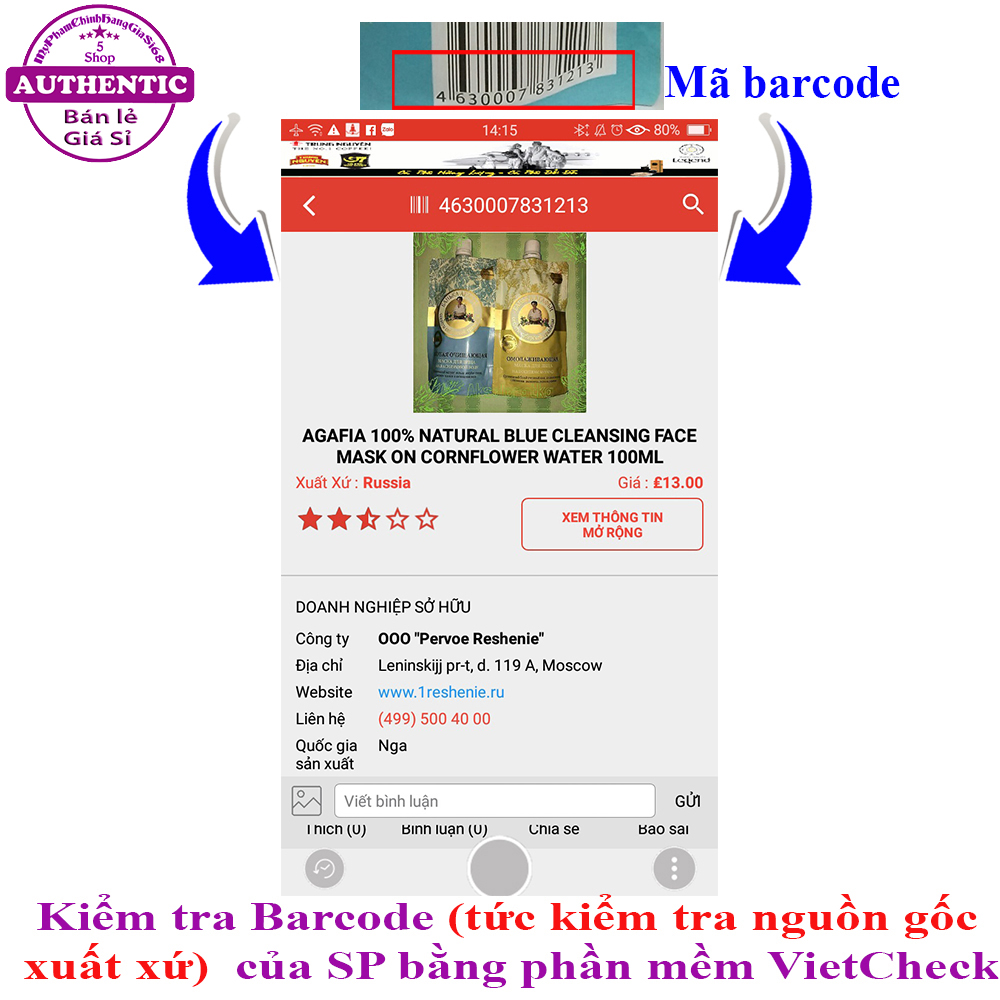 MẶT NẠ ĐẤT SÉT BÀ GIÀ NGA AGAFIA