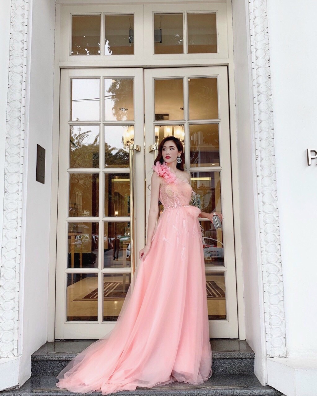 ĐẦM MAXI DẠ HỘI LÔNG VŨ