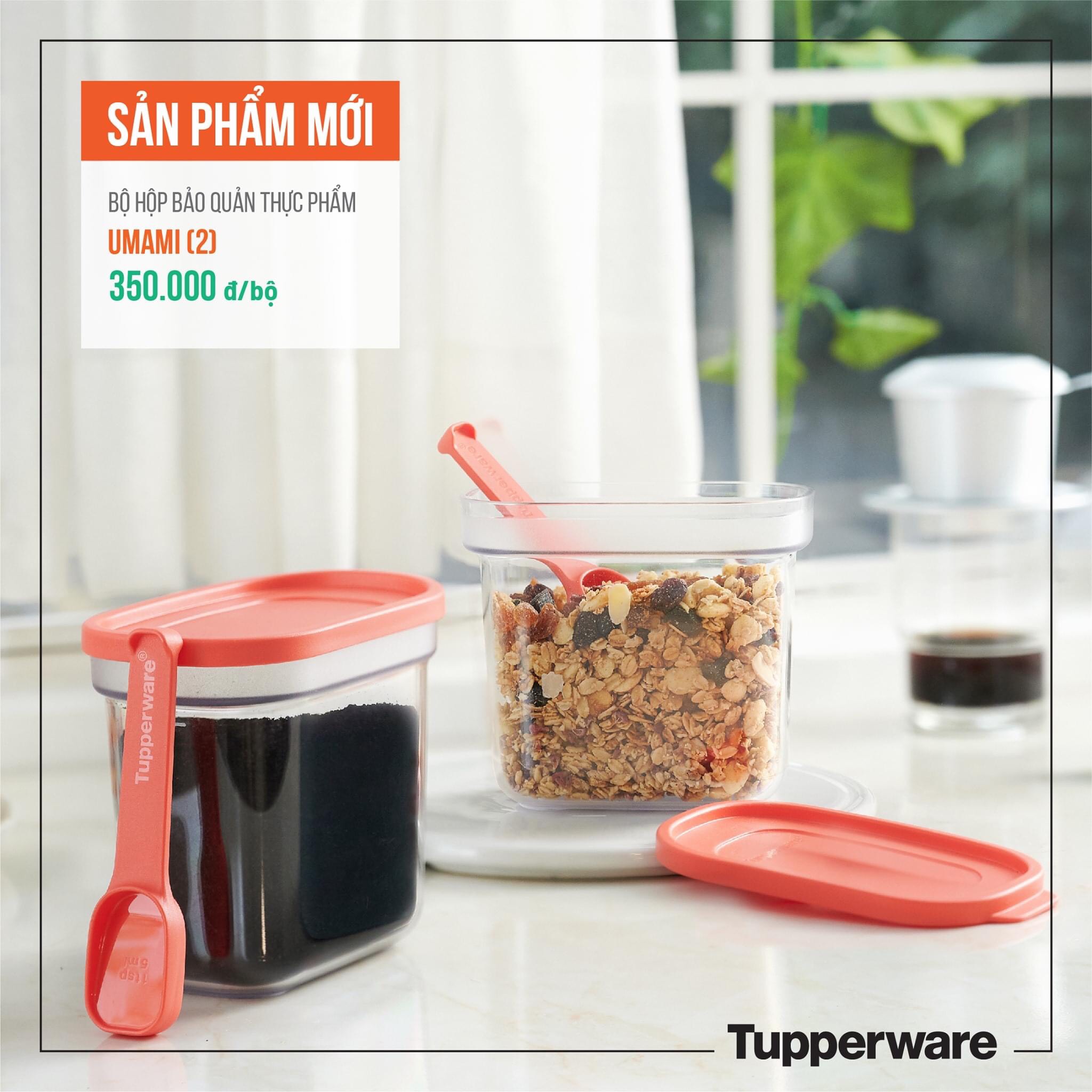 [HCM] BỘ HỘP BQTP UMAMI (2) TUPPERWARE CHÍNH HÃNG 100% - MixASale