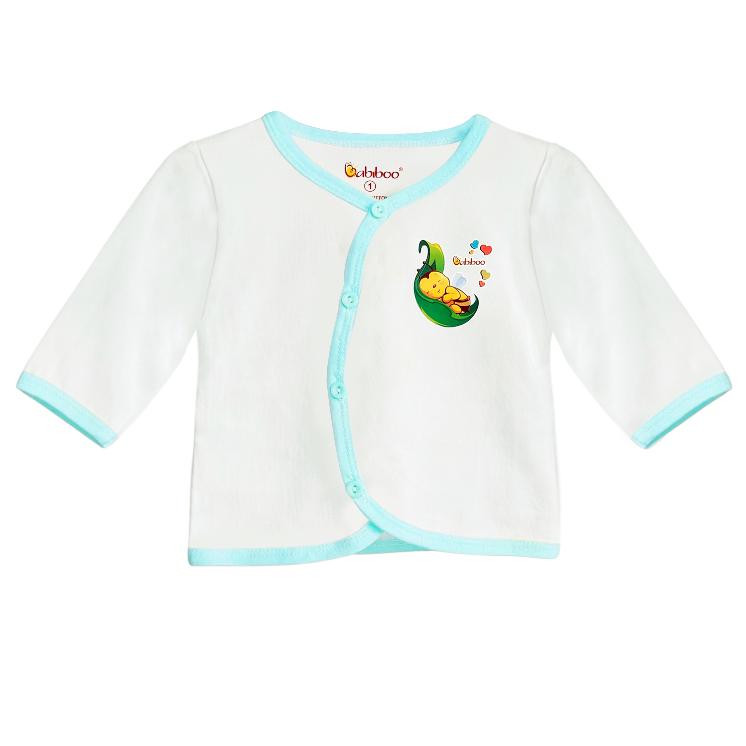 Áo sơ sinh cho bé BABIBOO vải cotton co dãn 2 chiều, mềm mịn, thâm hút mồ hôi BB04
