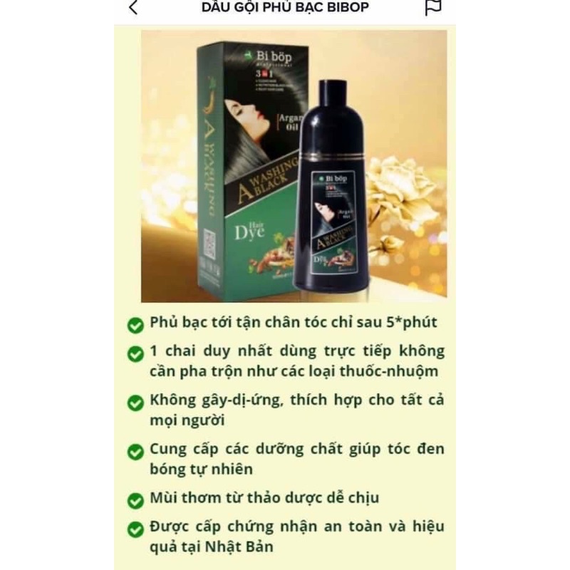 Dầu gội phủ bạc Nhật bản Bibop Date 2024