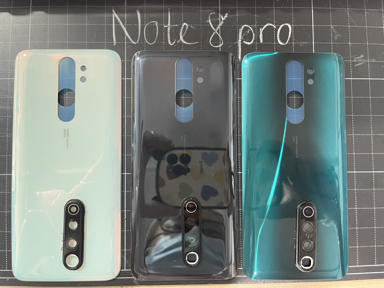 Nắp lưng thay thế Redmi Note 8 pro kèm kính camera
