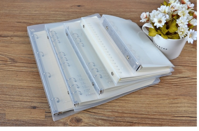 Bìa còng cứng kèm giấy A5 A6 planner 6 còng