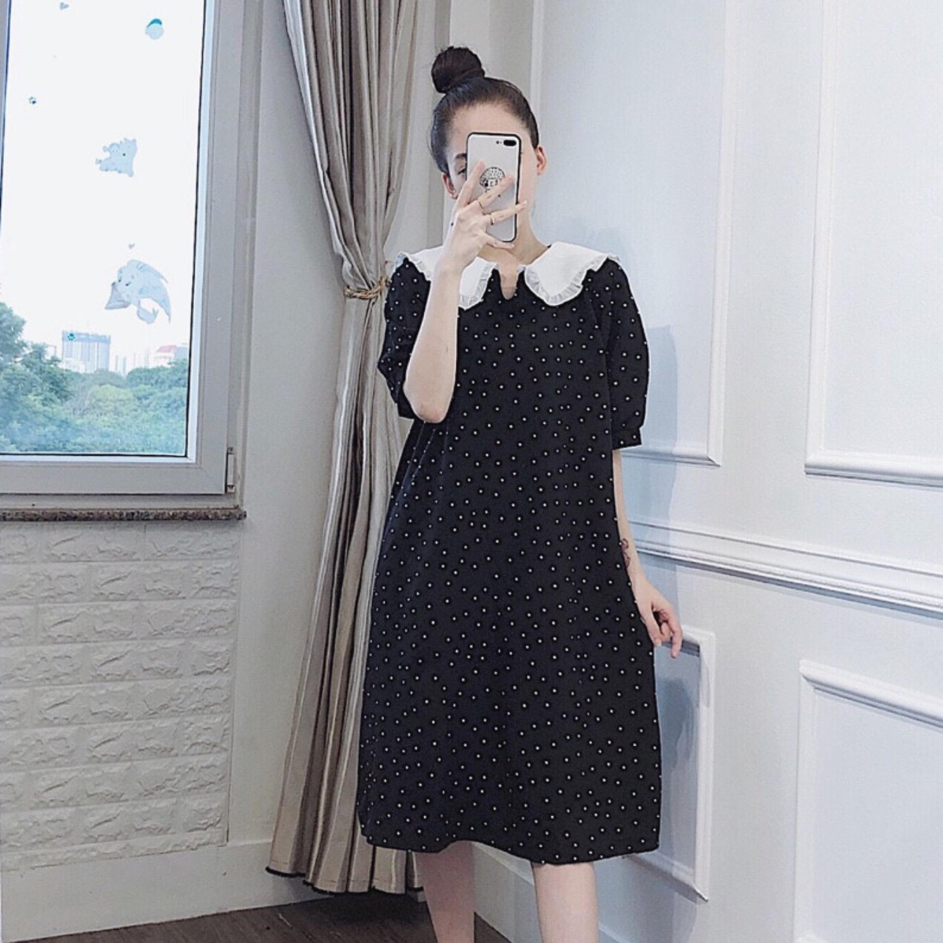 váy bầu, đầm bầu dáng suông freesize 45-70kg ( ảnh thật)