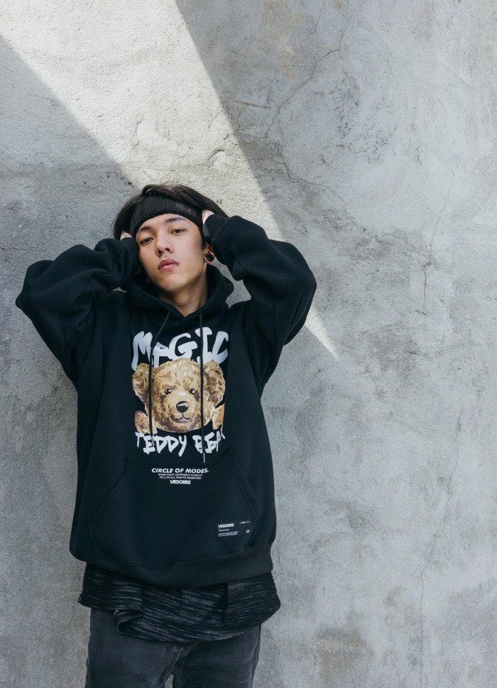 Áo Khoác hoodies Nam Nữ Kiểu Dáng Unisex In Hình Gấu