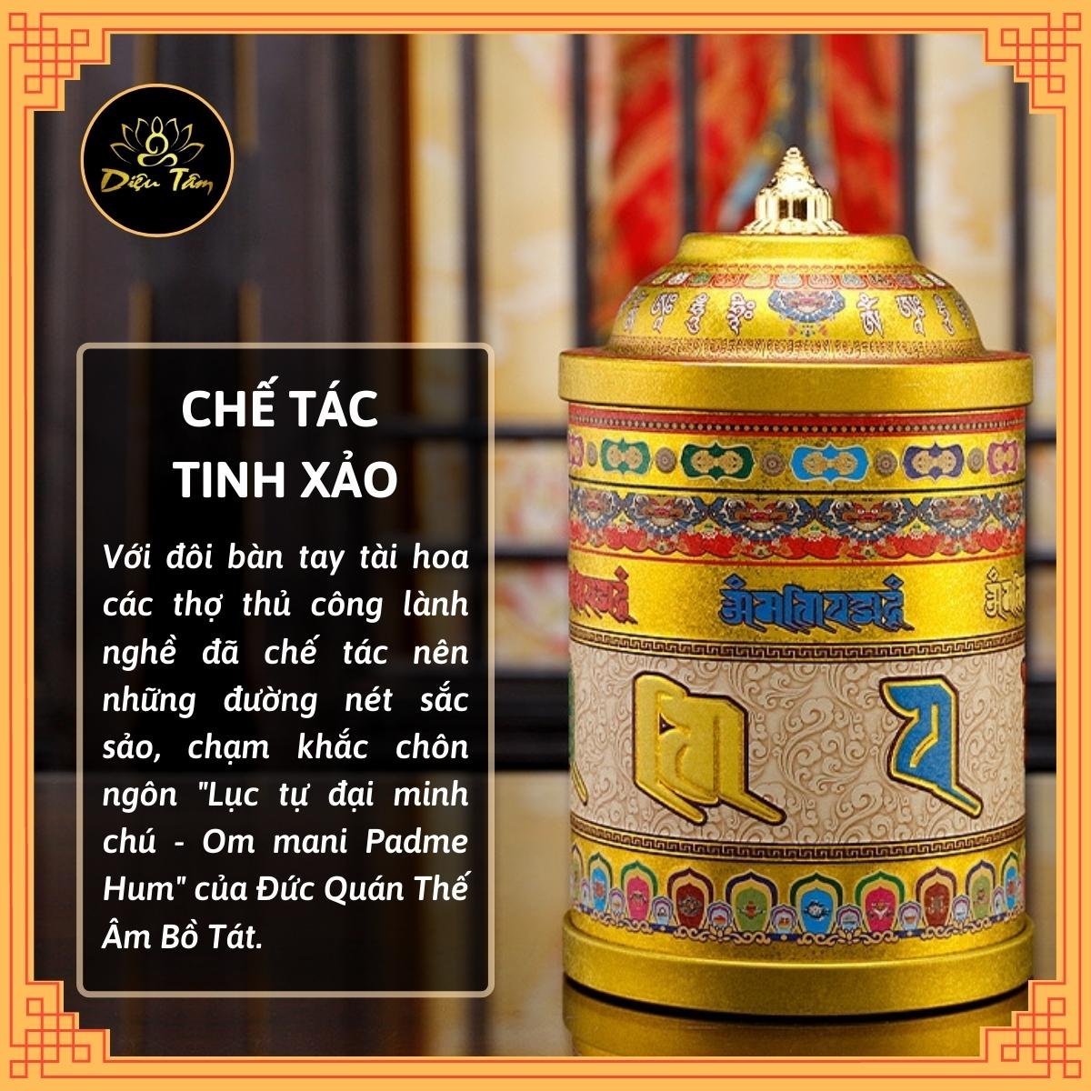 Kinh luân điện-Bánh xe cầu nguyện cắm điện pháp khí mật tông đồ thờ cúng