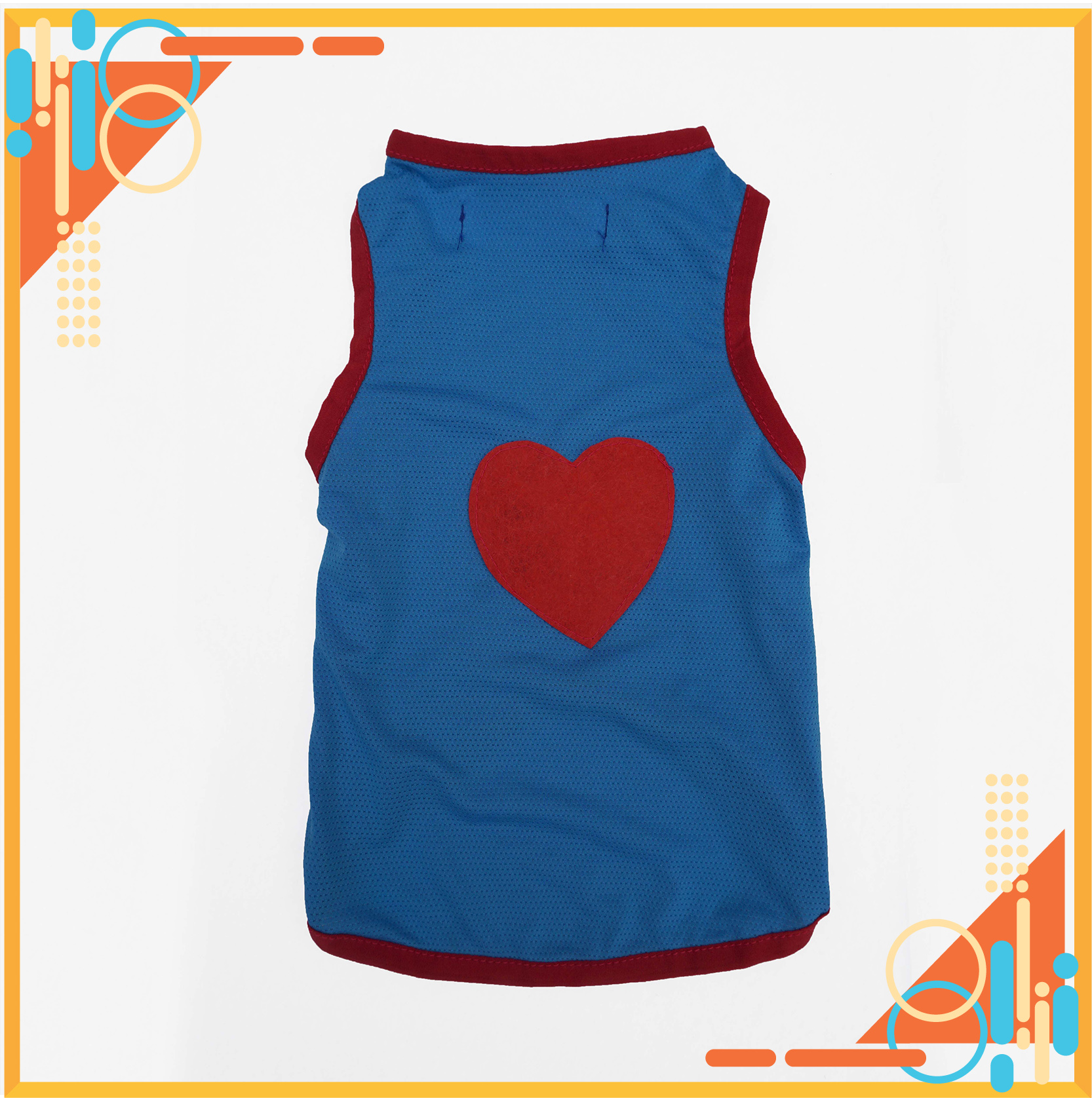 Áo cho Thú cưng, Áo 3 lỗ cotton Hình Tim PD009