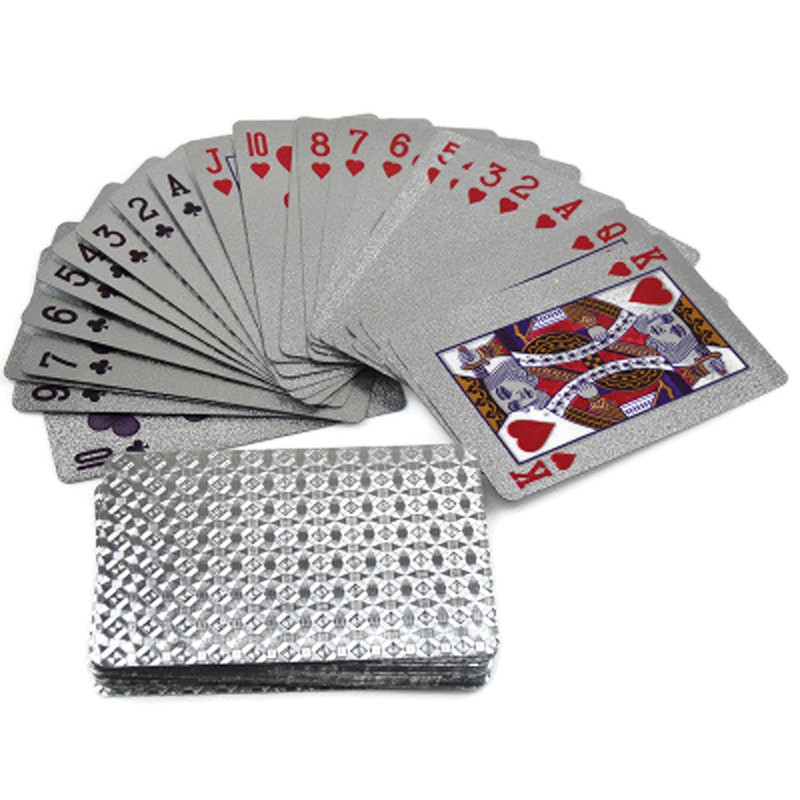 Bộ Bài Tây Mạ Bạc Silver Poker