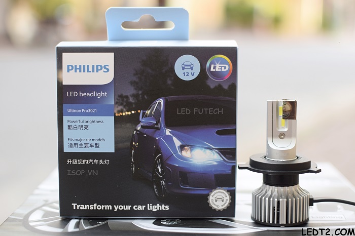[LEDT2 ISOP] Đèn pha LED Philips Ultinon Essential Gen 2, Gen 3 Pro3021, Gen 4 U2500 [Bảo hành 1 năm]