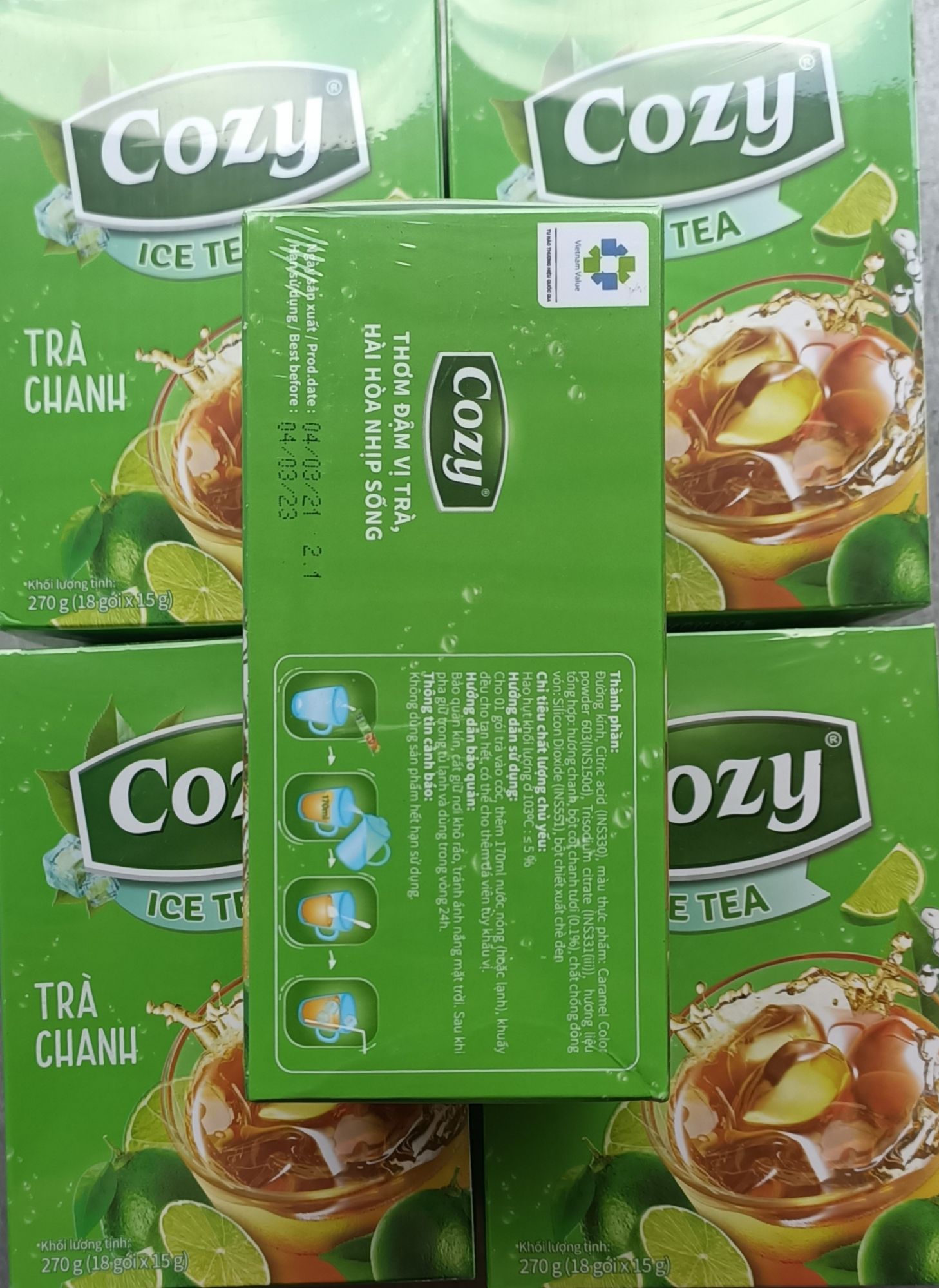 Trà chanh Cozy hộp 18 gói× 15g