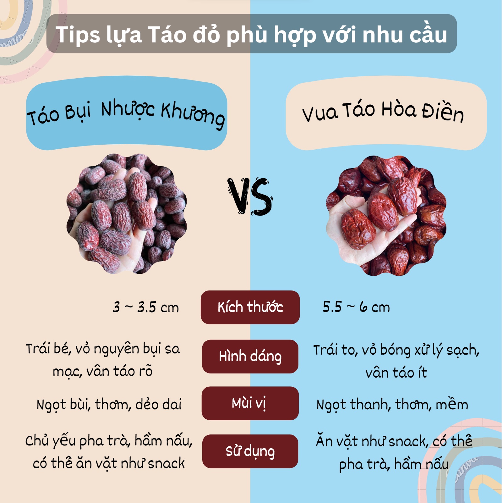 Vua táo Hòa Điền Tân Cương size trứng gà, vỏ mỏng, thịt mềm dẻo, ngọt thanh thích hợp ăn vặt và hãm trà - Jiang Hà Nội