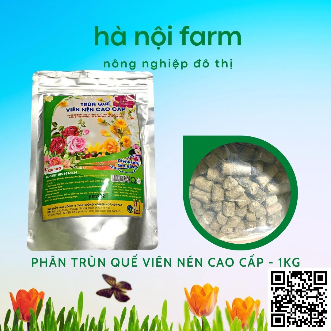 phân trùn quế viên nén cao cấp - gói 1kg