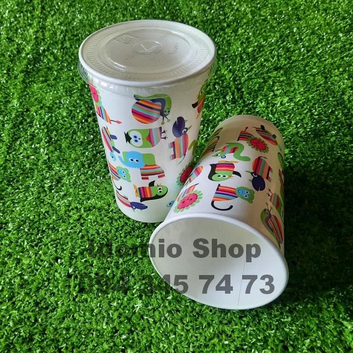 Ly Giấy Trà Sữa  Nắp 547ml - 10 cái/dây