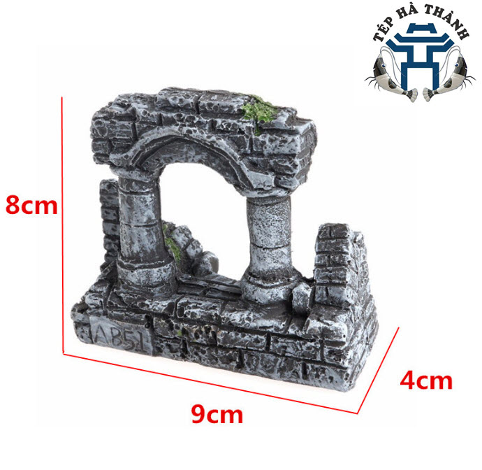 Tiểu cảnh cột thành cổ la mã trang trí bể cá cảnh, bể thủy sinh