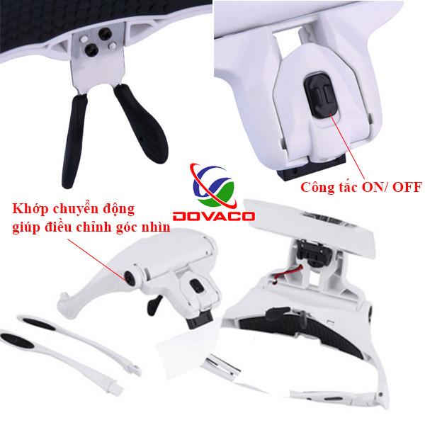 Kính lúp đeo mắt có đèn V5 cao cấp DOVA ( Trắng )