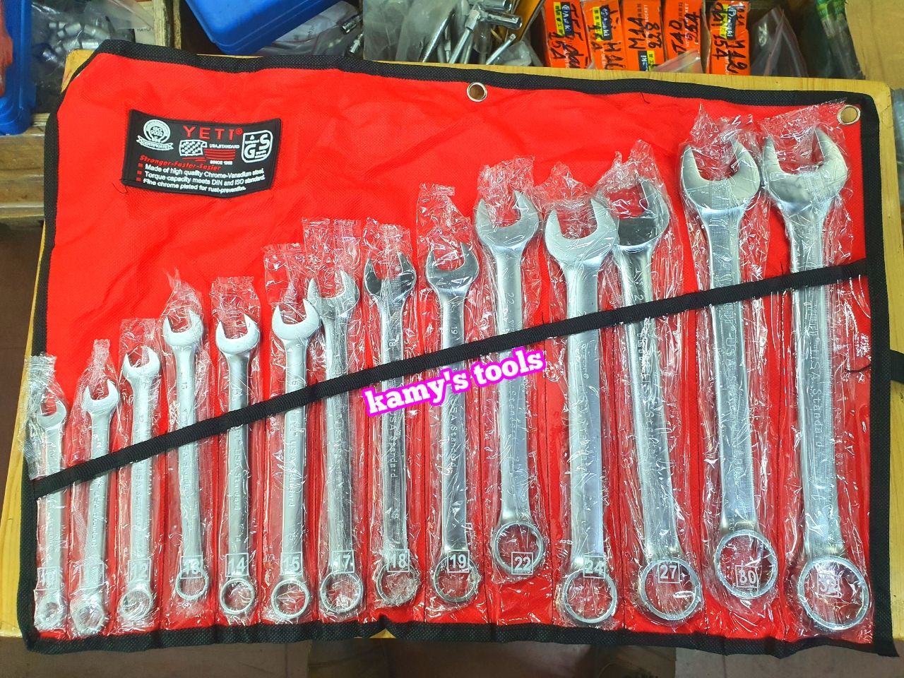 Bộ Cờ Lê Vòng Miệng Yeti 14 Cái 10-32mm Nặng Khoảng 2929g Bộ Chìa Khóa Vòng Miệng Yeti