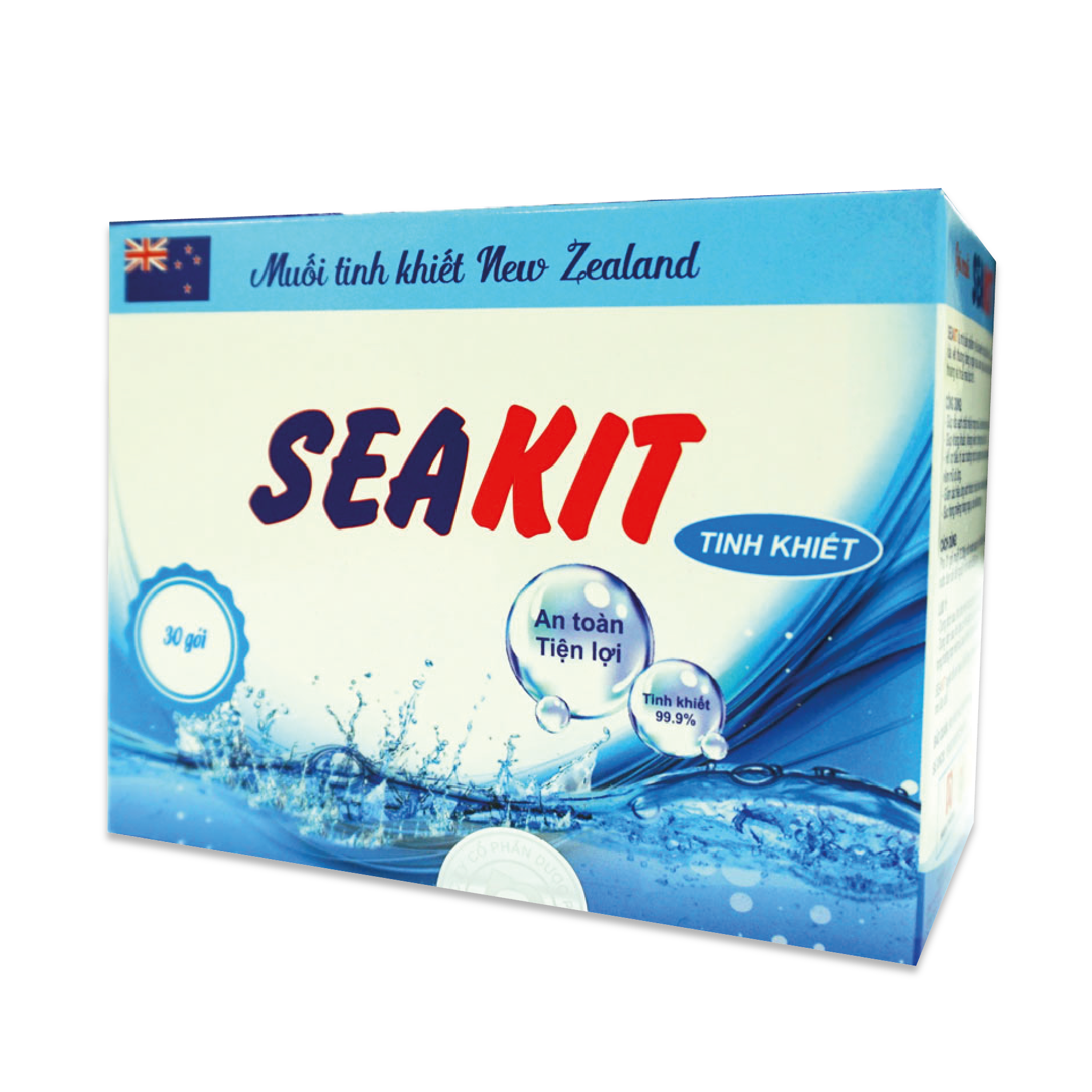 Bộ 1 bình pha rửa mũi + 30 gói muối Seakit (Muối tinh khiết New Zealand)