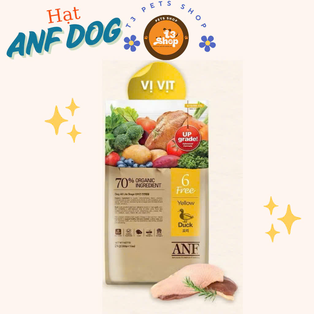 thức ăn ANF 6Free cho chó loại 2kg ( nguyên liệu hữu cơ )  - T3 PETS SHOP