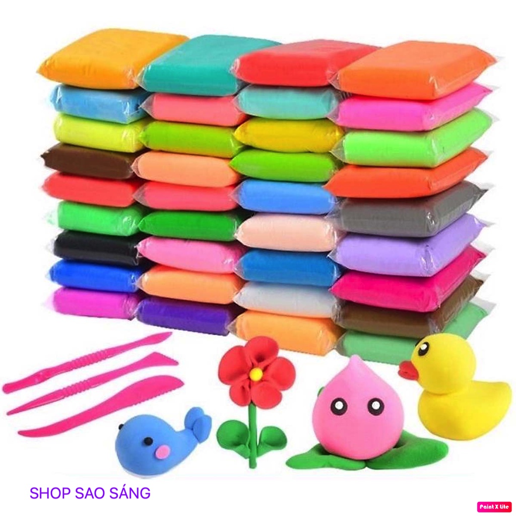 [Đồ chơi sáng tạo] Đất sét tự khô 12 màu